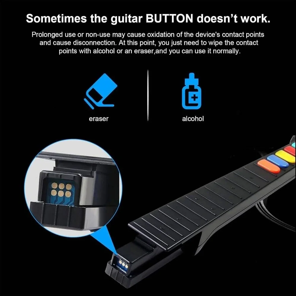 Gametime Buddies‎ Wireless Guitar for Nintendo Wii Games Guitar Hero & Rock Band